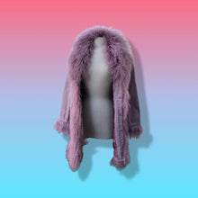 Load image into Gallery viewer, Pink Suede Mongolian Curly Lamb Oversized Penny Lane Boho Coat