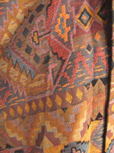 Load image into Gallery viewer, Tapestry Aztec Coat Southwestern Mayan Golden Color Embroidery Carpet Coat Blazer Jacket, Swing L/XL