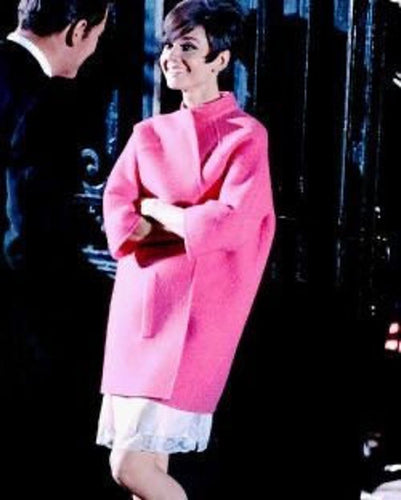 60s Vintage Pink Lilli Ann Swing Wool Coat Mad Men Flexible Size Audrey Hepburn Spring Winter Coat