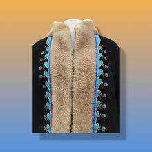 Load image into Gallery viewer, 70’s Suede Shearling Embroidered Coat Jacket Made in Poland Boho Penny Lane