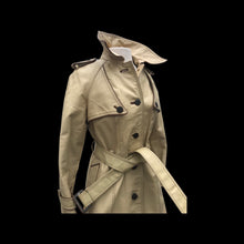 Load image into Gallery viewer, 70’s Cream Beige Leather Spy Trench