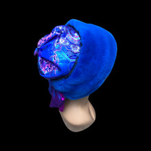 Load image into Gallery viewer, Cobalt Blue Silk and Mink Brocade Hat