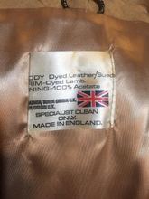 Load image into Gallery viewer, Penny Lane Suede Leather Sheepskin Coat Cream Marble S Made in England Almost Famous Princess Hippy