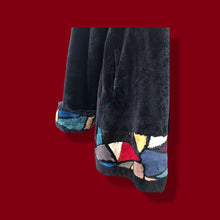 Load image into Gallery viewer, Fur Sheared Beaver Mondriaan Inspired carved intarsia coat Zuki Style