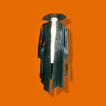 Load image into Gallery viewer, Deadstock 70’s Leather Forest Green Trench Spy Coat