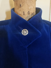 Load image into Gallery viewer, Royal Blue 50s Velvet Rhinestone Opera Coat Overcoat Full Length Flexible Sizing