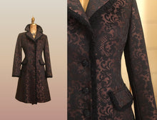 Load image into Gallery viewer, 80s Lace Mesh Black Brown Steampunk Victorian Spring Light Coat