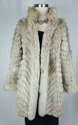 Afghan Reversible Chevron Shearling Lamb Mongolian Lamb Leather Suede Chevron Hippy Penny Lane Hipster Coat M/L/XL