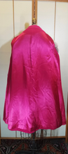 Load image into Gallery viewer, 50S 60S Mohair Pink Magenta Swing Coat Silver Norwegian Fox Fur S/M/L Pinup