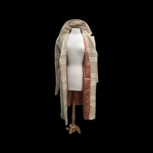 Load image into Gallery viewer, Vintage Pendleton Plaid Beige Neutral Wrap Coat