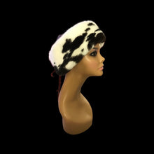 Load image into Gallery viewer, New Jaguar Mink Head Wrap/Collar White Black