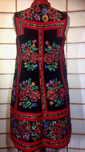 Load image into Gallery viewer, 70s Red Embroidered Vest Floral Ethnic Gucci Style Russian Princess Suzani Turkish Afghan Penny Lane Boho Chic Hippy Princess Floral Flowers