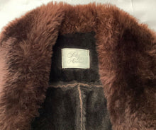 Load image into Gallery viewer, Vintage 70s Saks Fifth Ave Suede Coat Leather Sheep Shearling Afghan Russian Long Princess Brown Almost Famous Hippy Penny Lane S/M