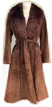 Load image into Gallery viewer, Vintage 70s Saks Fifth Ave Suede Coat Leather Sheep Shearling Afghan Russian Long Princess Brown Almost Famous Hippy Penny Lane S/M
